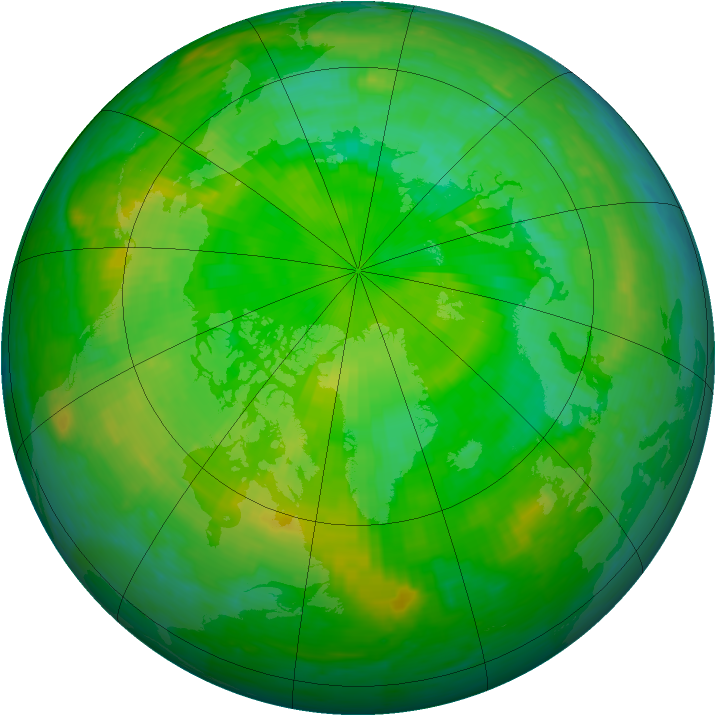 Arctic ozone map for 05 July 1994